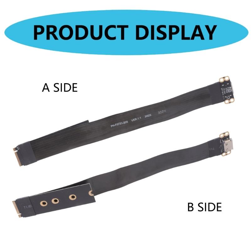 Кабель 20 см M.2 NVMe M Key к Oculink SFF-8611 SFF-8612 для подключения NVMe U.2 SSD и видеокарты