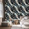 Graphite and light gray ink wallpaper for living room and bedroom 50x1000
