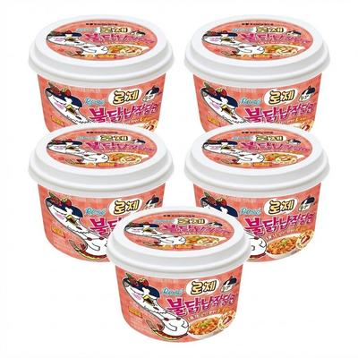 Samyang Плоская стеклянная лапша Rose Buldak, 5 шт.