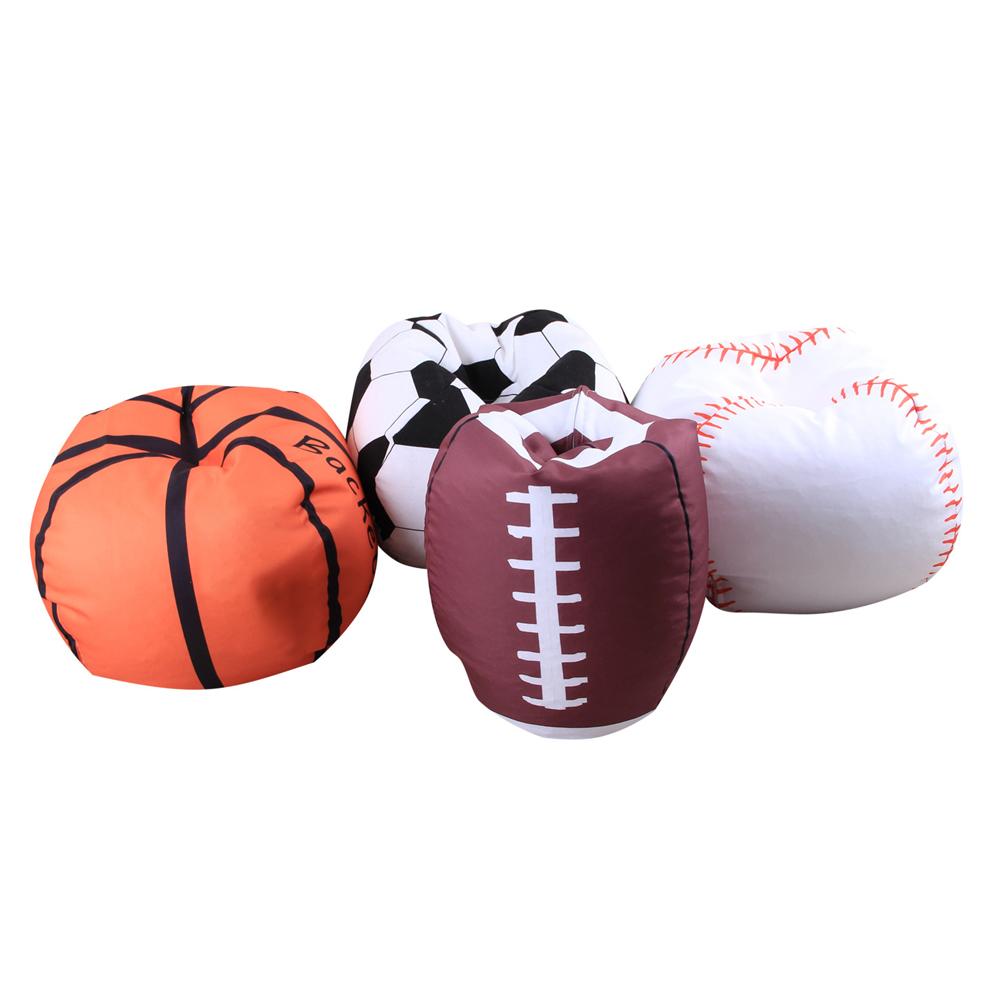 Storage Bean Bag Chair 18 Inch Beanbag Cover with Zipper for Kids Plush Toys Game Play