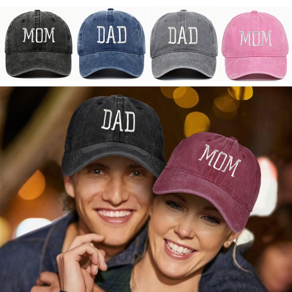 Outdoor Sports Visors DAD MOM Embroidery Baseball Caps Vintage Adjustable Distressed Faded Cap Hiphop Baseball Hats