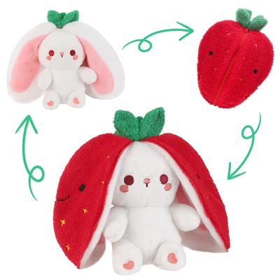 Мягкая игрушка Emoin Rabbit, деформирующаяся игрушка в виде клубничного кролика, милая подушка для тела в виде животного от клубники до кролика, привлекательная деформирующаяся мягкая подушка