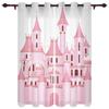 Розовый мультяшный замок, белые шторы для спальни, гостиной, кухни, детской комнаты, занавески для окна, современный домашний декор