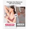 Лазерная эпиляция с ледяным охлаждением - 999900 вспышек в домашних условиях Постоянное безболезненное устройство для удаления волос IPL всего тела для женщин и мужчин