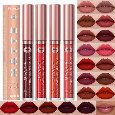 Увлажняющая губная помада Natural Matte Velvet Gloss Водостойкий стойкий блеск для губ Масло для губ Мягкий и гладкий для всех типов кожи Не содержит спирта Идеально ДЛЯ