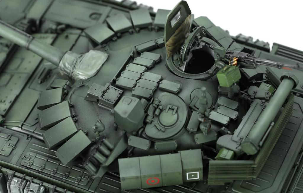 GSI Creos Mon Model Russian Army Main Battle Tank with Mine Clearance Device Plastic Model MTS053 Molded Color 1/35 T-72B3M KMT-8