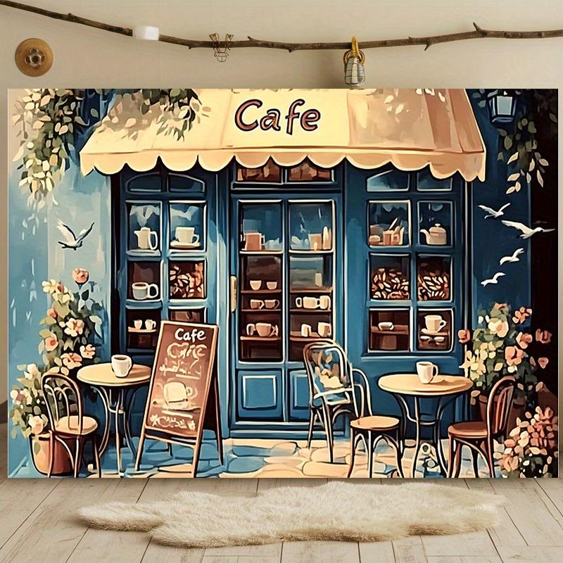 2D, 1-piece party banner, suitable for background decoration in coffee shops and as a photo prop, made of polyester material
