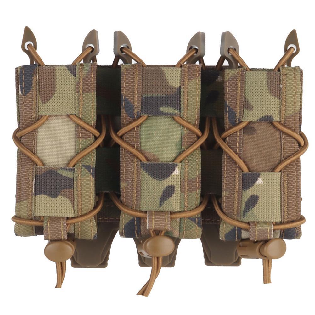 Прочный тройной 9-миллиметровый чехол для журналов Molle с открытым верхом, эластичный регулируемый держатель для магазинов