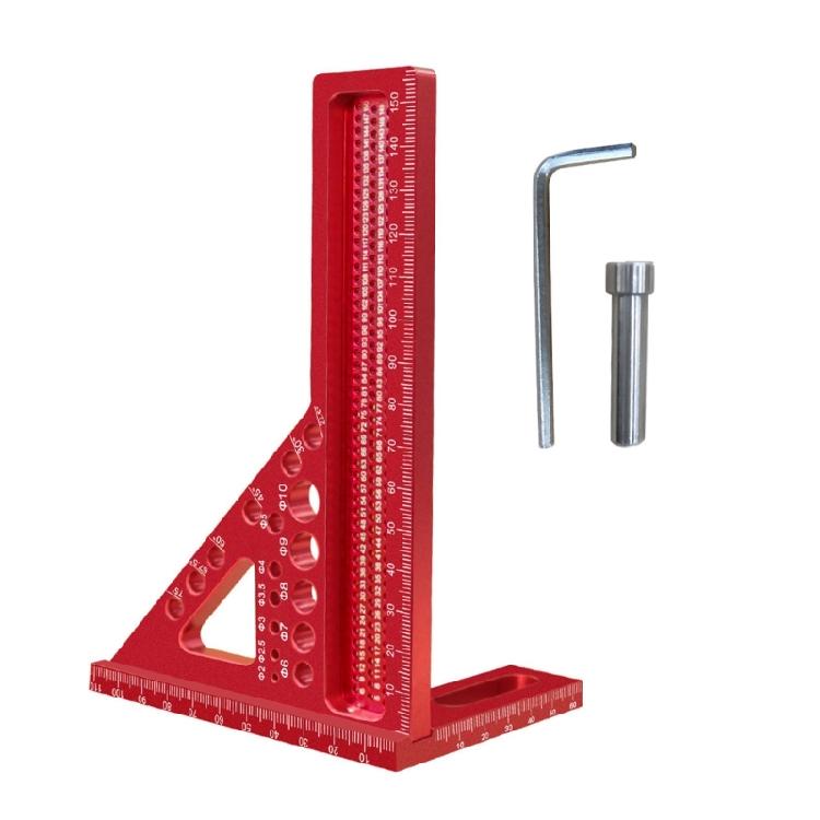 Алюминиевый треугольный измерительный инструмент Разметка под разными углами Измерительная линейка Столярный угольник Транспортир 22,5-75 градусов