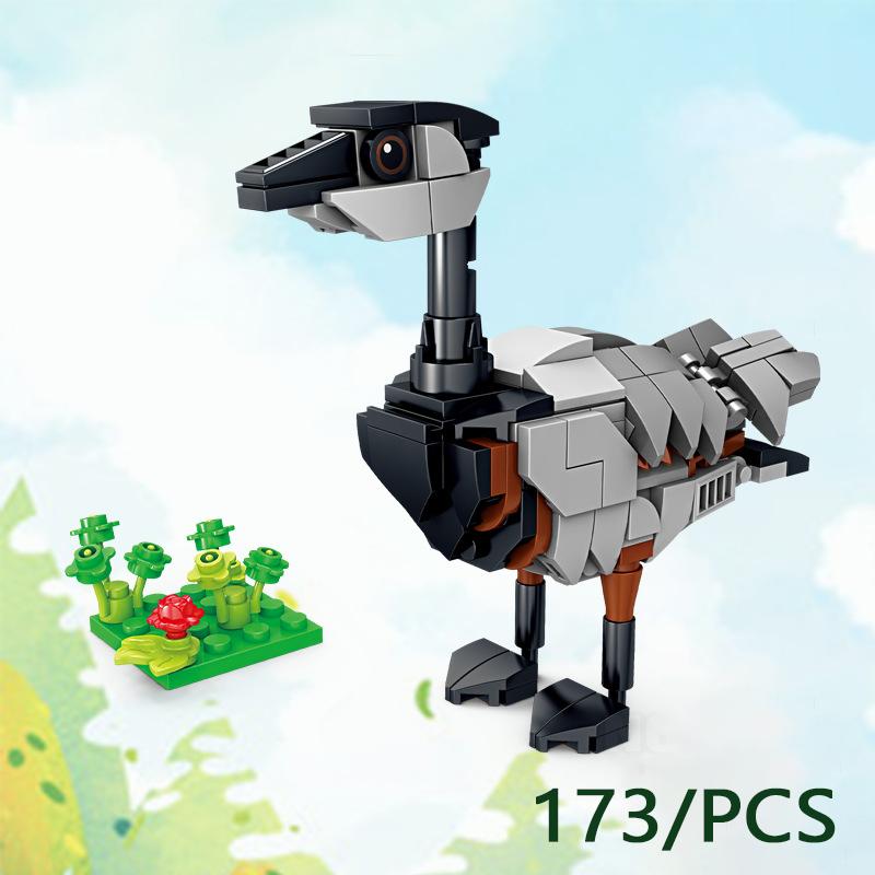 MOC Пазл Животные Строительные блоки Пчела Тигр Лев Жираф Лягушка Крокодилы Лиса Птица Дикий кабан Насекомые Мини DIY Кирпичный конструктор Игрушка Подарок F029