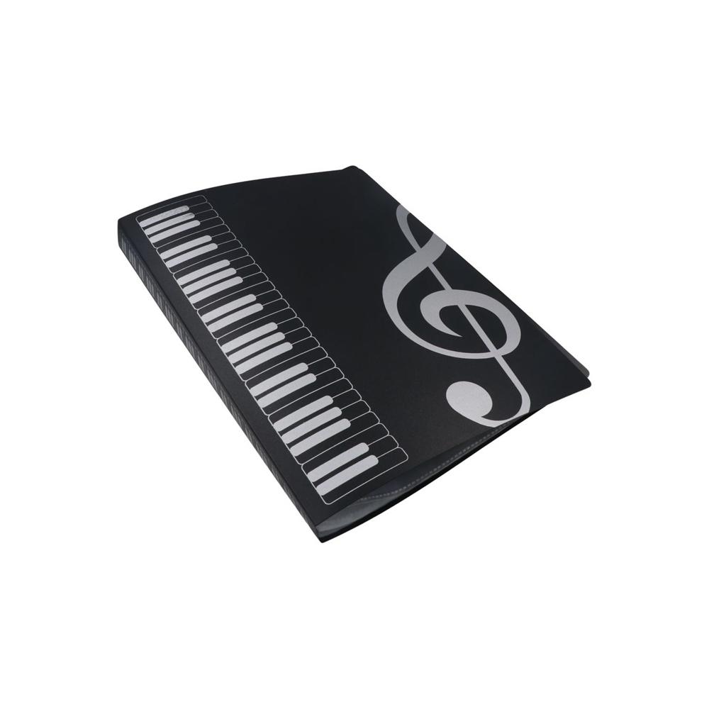 80 Pages Music Score Storage Organizer Plastic Piano Paper Sheets Folder  for School Office
