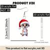 Cross-border new cute meerkat earrings, wearing a Christmas hat, Christmas gift design sense cartoon animal earrings