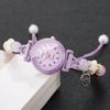 Fashion Beads Strap Women Wristwatches Arabic Dial Quartz Watch for Girls Students Clock Gift Relogio Feminino (Without Box)
