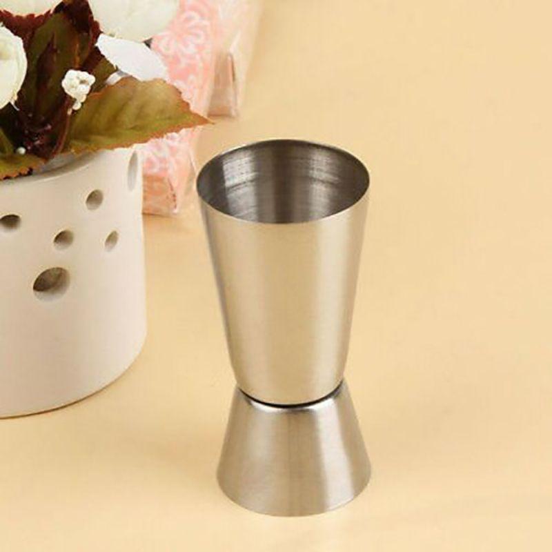 Steel Jigger Double Shot And Single Shot Measure Cup With Elegant Double Tone Finish For Cocktails