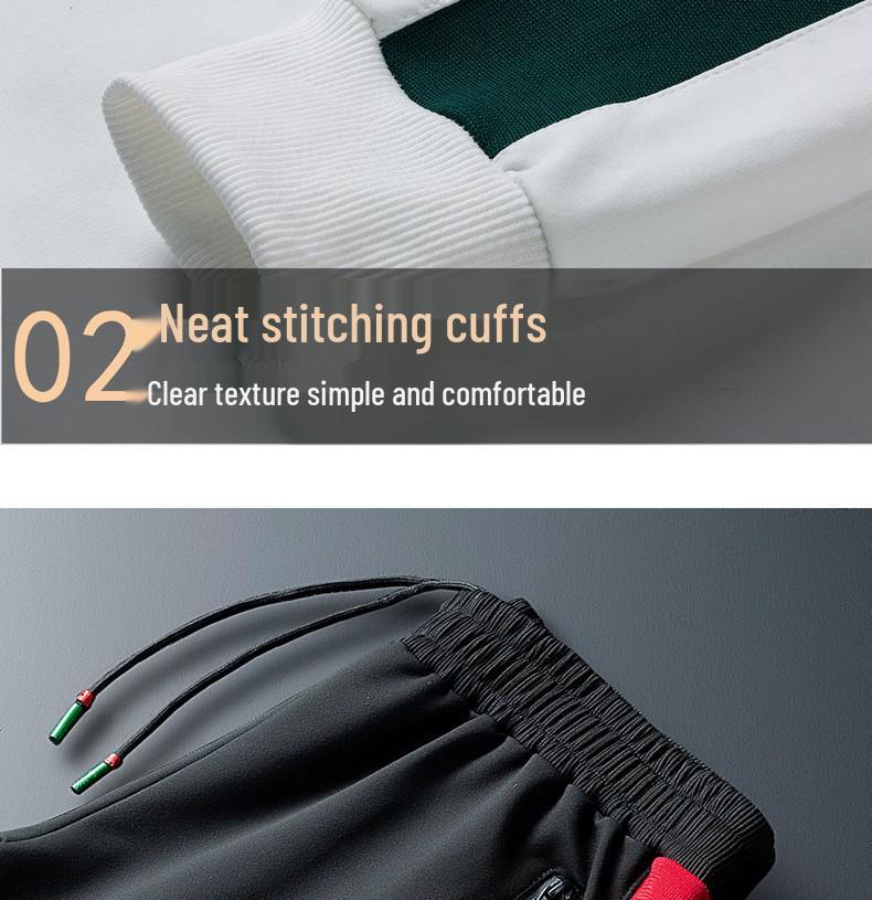 Мужской вышитый спортивный костюм: Толстовка в корейском стиле Little Bee для весны/осени