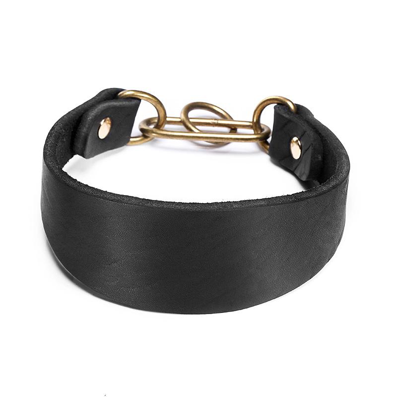 Кожаный ошейник для собаки, защита шеи, защита шеи собаки, ошейник Gree Huibit, кожаная цепь-петля, защита шеи для гончей