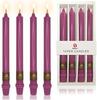 4pcs 10 Inch Purple Taper Candlesticks Dark Purple Advent Unscented Candles for Wedding Party or Home Decor