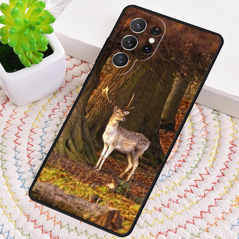 Чехол из ТПУ для телефона Samsung Galaxy note 10 pro S26 S25 S24 S23 S22 Ultra Plus S21 FE S20 с изображением самца оленя и природы