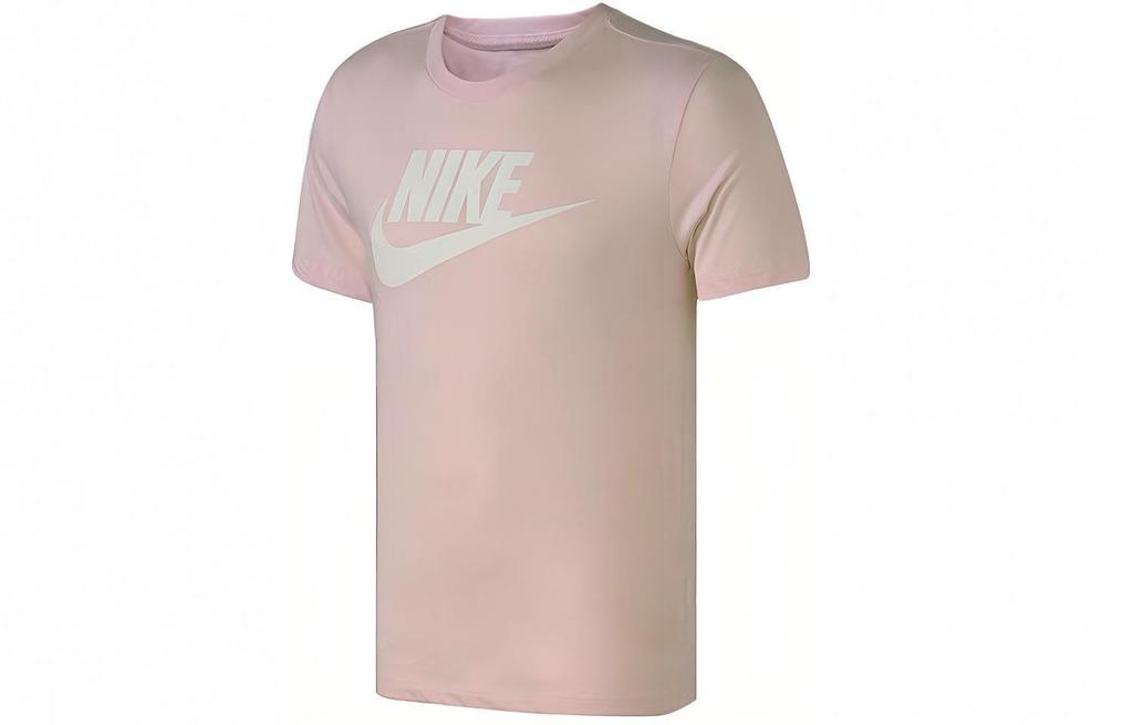 Nike T Shirts Men's Coral Powder Crew Neck Moderate Straight Fit AR5005-648