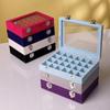 24 Grids Jewelry Ring Display Durable Earring Storage Box Organizer Tray Holder Portable Fashion New Case Gift