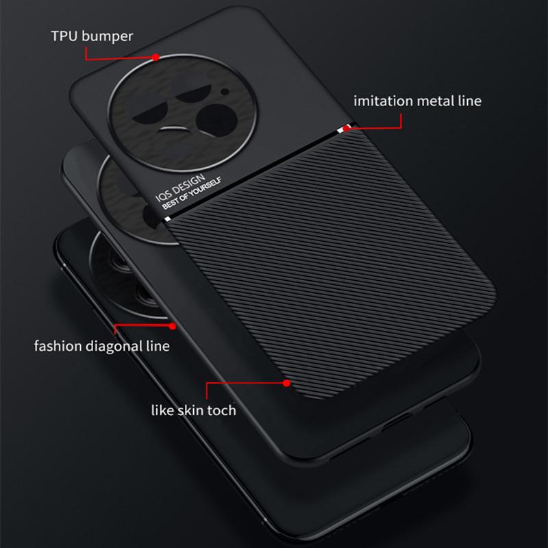 Rugged Non-Slip Case For OnePlus 13 One Plus 13R Cover Car Built-in Magnetic Suction Holder Coque Fundas Shell Capa