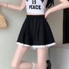 Korean Version of Lace-edged Casual Pants for Women In Summer New Elastic High-waist Temperament Versatile Wide-leg Shorts