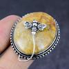 Natural Fossil Coral Gemstone Handmade 925 Steling Silver Gift Ring Size 9 N3j41