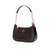 Coach Teri 24 Classic Monogram Logo Сумка через плечо из искусственной кожи и переработанной кожи Средняя Женская сумка через плечо Темно-коричневый CV933-IMXAQ