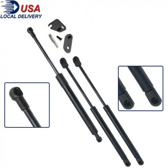 3Pcs For Ford F-150 2015- Hood+Tailgate Lift Support Gas Shock Struts