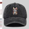 pc Floral Pattern French Bulldog Printed Baseball Cap with Cute Pet Design Sun Hat Comfortable And Lightweight Adjustable Stra