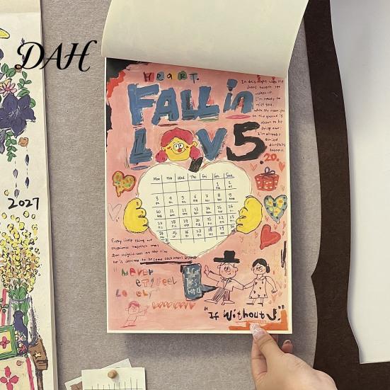 Artistic Graffiti Calendar 2027 Hand Drawn Wall Calendar, Hand-Painted Illustrations 12 Modern Hanging Monthly Planner, Jan-Dec for Home Office