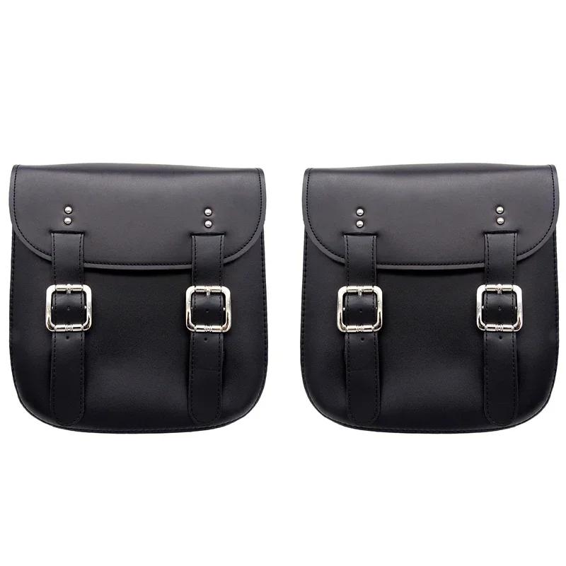 1 Pair Motorbike Tail Side Bags Storage Tool Motorcycle Saddle Bags Large Capacity for Harley Honda