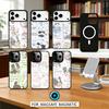 A-Очаровательный иллюстрированный чехол для телефона с собакой для iPhone 17,16,15,14,13,12,Pro,Max Для Magsafe Магнитная Беспроводная Зарядка
