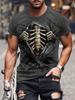 Летняя мужская футболка с 3D-принтом черепа, мужская футболка, повседневная футболка с короткими рукавами, спортивная мужская футболка для активного отдыха