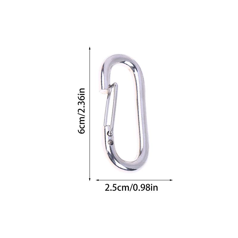 1/3/5 шт. Металлические овальные брелоки Карабин Защелкивающиеся крючки Пружинные открывающиеся пряжки Для DIY Соединитель собачьей цепи Подвески Брелок для сумки