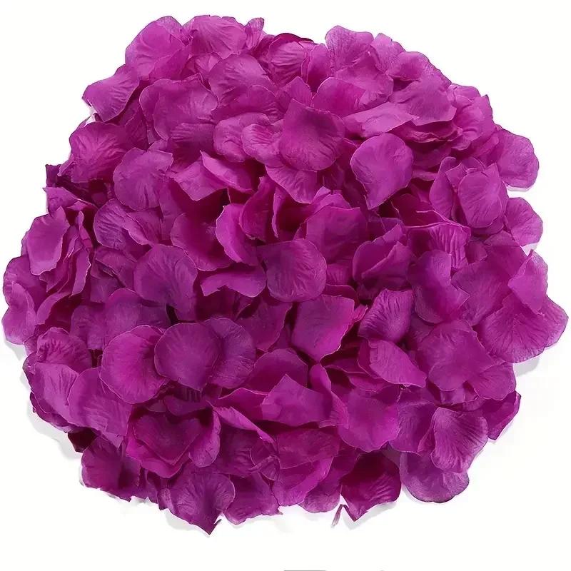5000/100pcs Artificial Fake Rose Petals Red Colorful Simulation Silk Roses Petal for Valentines Day Wedding Party Romantic Decor