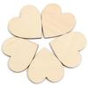 50 Pcs Wooden Love Heart Shape DIY Hanging Heart Plain Decoration Crafts AVE