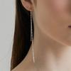 925 Silver Twinkle Chain Long Drop Earrings
