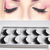 5 Pairs Handmade Black Voluminous False Eyelashes Makeup Very Thick Long Fake Eye Lashes Extention T