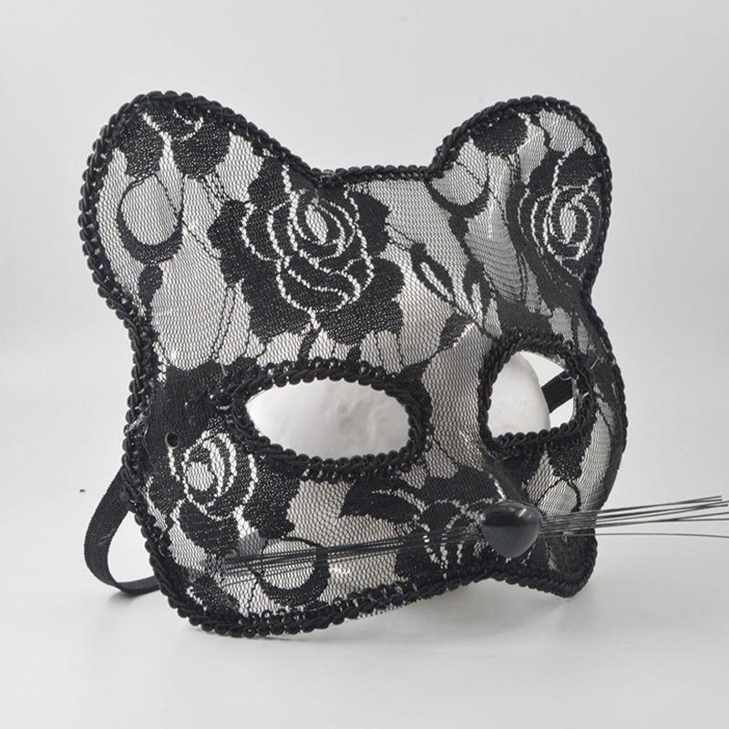 Halloween Cosplay Fox Mask Lace Sexy Eye Mask Animal Mask Half Face