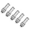5 Pcs Set GX12 4Pin Male Female Panel Metal Aviation Plug Socket Connector