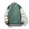 Embroidered Suede Men Spring Baseball Jacket Casual Harajuku Style Fashion Coat Outerwear for Daily Wear Streetwear