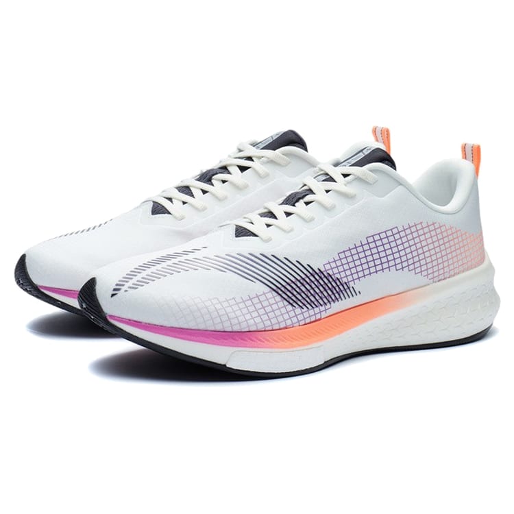 Li Ning Red Hare 5 Pro Нескользящие, Износостойкие, Поддерживающие, Светоотражающие Низкие Беговые Кроссовки Мужские Белые ARMR015-1