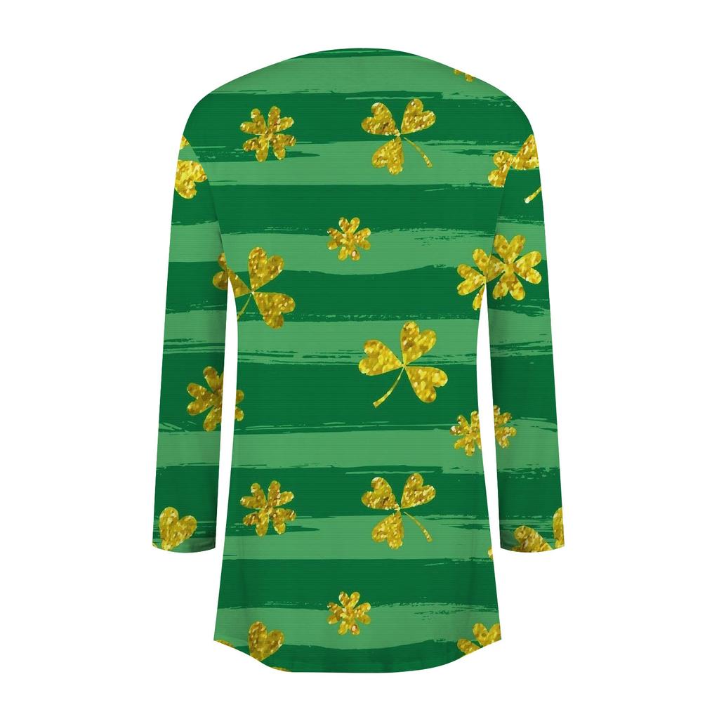 Женская повседневная одежда с длинными рукавами St. Женский кардиган с принтом ко Дню Святого Патрика и верхнее пальто