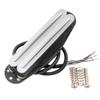 Artec SBA73 Alnico 5 Hot Rails Single Size Humbucker Guitar Pickup PU 12K for Strat Electric Guitar White Neck/Middle/Bridge,
