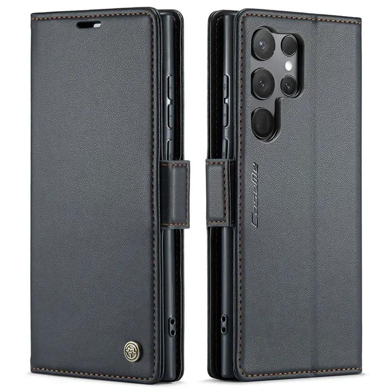 Flip Leather Wallet Phone Case for Samsung Galaxy S25 Ultra S24 FE S23 S22 A16 A26 A36 A15 A35 Card Bag Book Stand Cover Coque