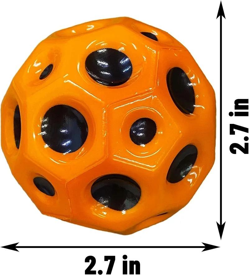 Useful Hole Ball Soft Bouncy Ball Anti-fall Moon Shape Porous Bouncy Ball Kids Indoor Toy Ergonomic Design ChildrenOutdoor Games