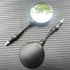 Motorcycle Black Universal 10mm Side Mirror Rearview Mirror Anti-fall Folding Round