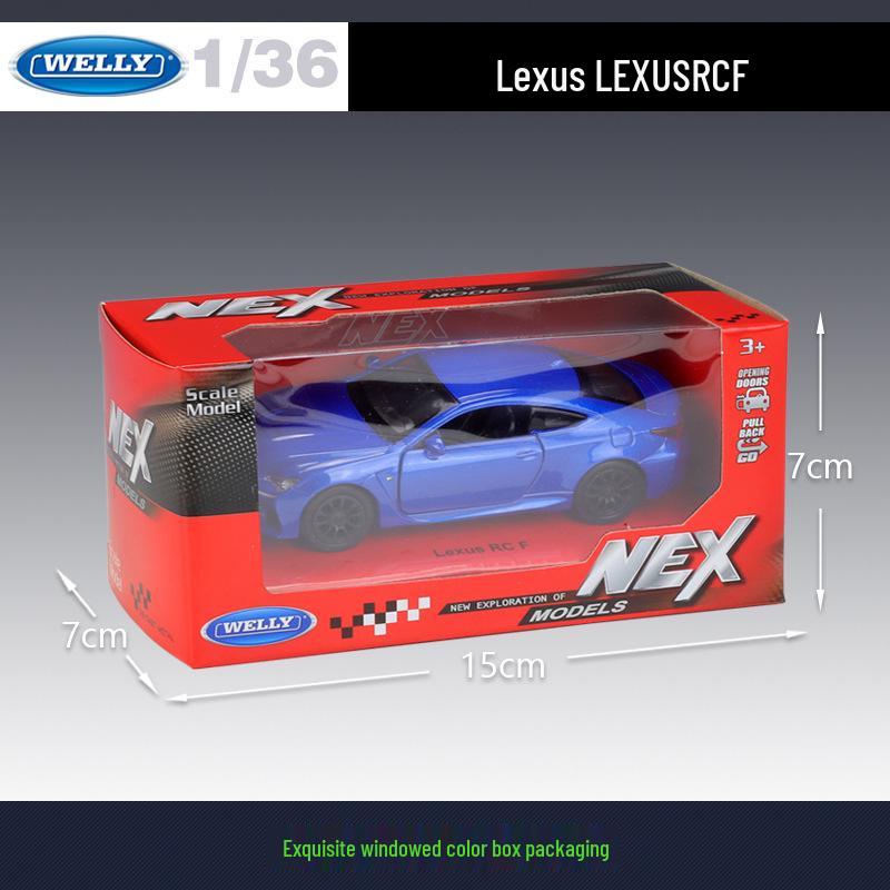 Welly 1:36 Lexus RC F Alloy Car Model Pull-back Toy