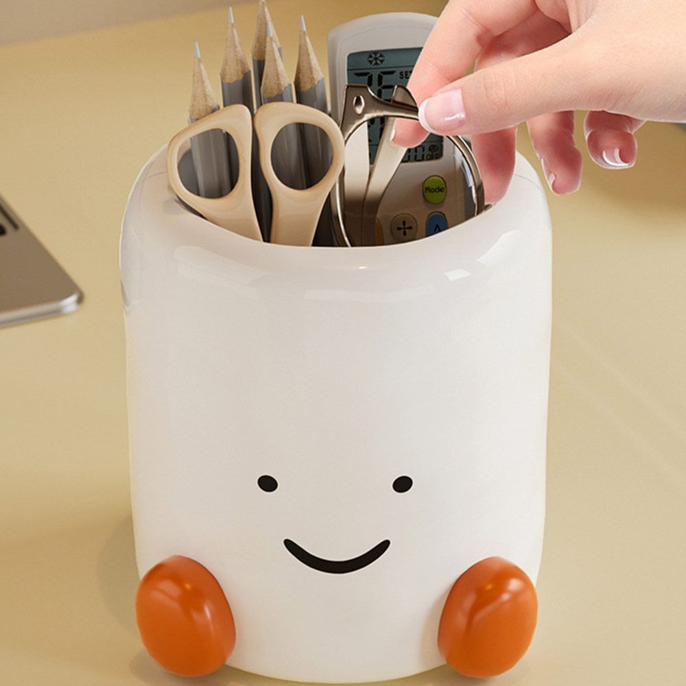 Cartoon Desktop Pen Holder Large Capacity Remote Control Storage Box for Students Gift